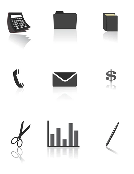 Negocios y varios archivos de iconos de Office disponibles — Foto de Stock