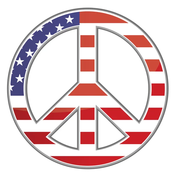 Estados Unidos sinal de paz no arquivo de fundo branco disponível — Fotografia de Stock