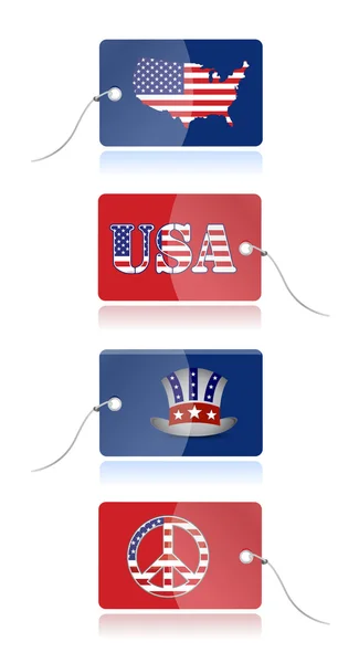 Us icon tags isolated over a white background — Stock Photo, Image