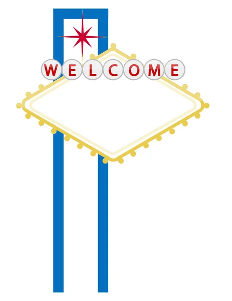 Casino or city welcome sign isolated over a white background — Stock Photo, Image