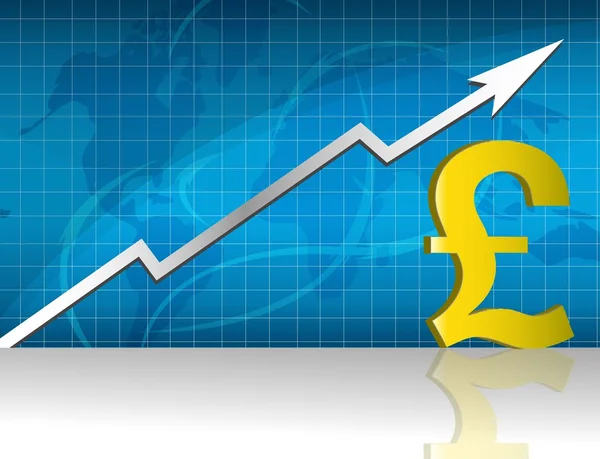 Pound currency trading graph file available — Stock Photo, Image