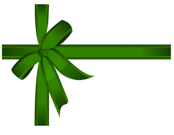 Green cross ribbon and bow file available. — 图库照片