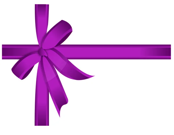Purple cross ribbon and bow file available. — 图库照片