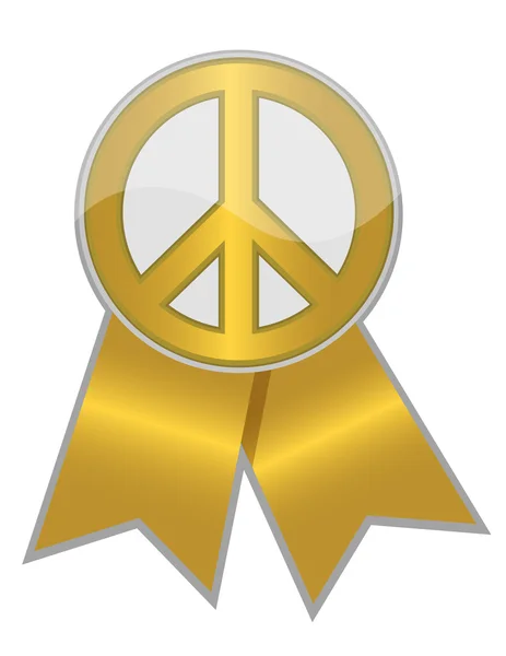 Barış işareti / altın — Stok fotoğraf