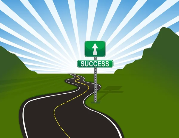 Illustration of road to success file available — Stok fotoğraf