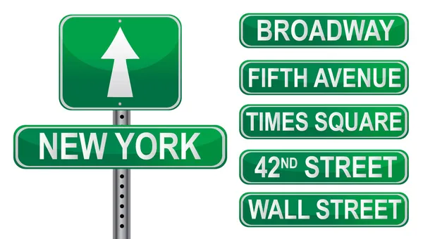 New york straat tekenen — Stockfoto
