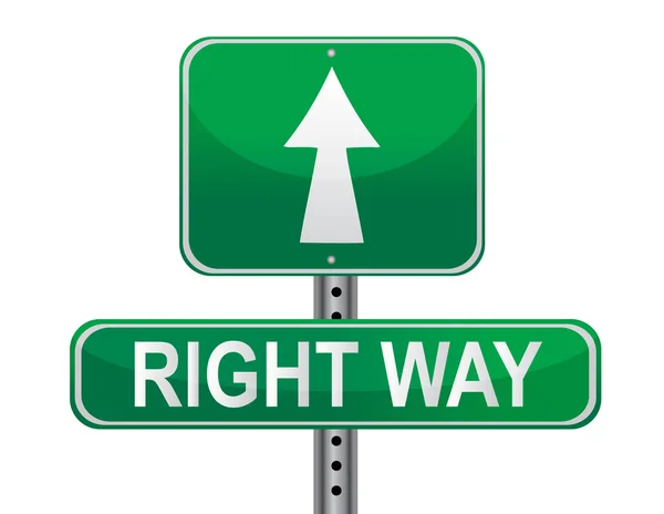 Знак "Right Way Street" — стоковое фото