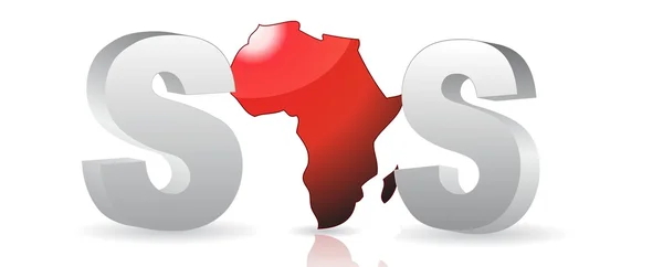 SOS - Save Africa file available — Stock Photo, Image