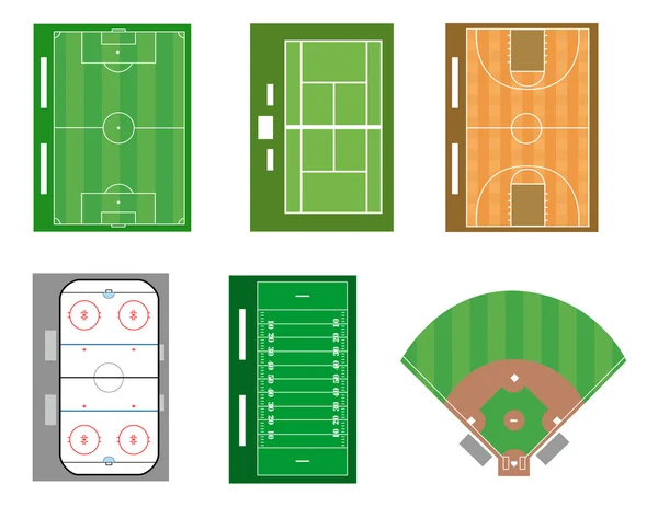 stock image Set of sport fields and courts file also available.