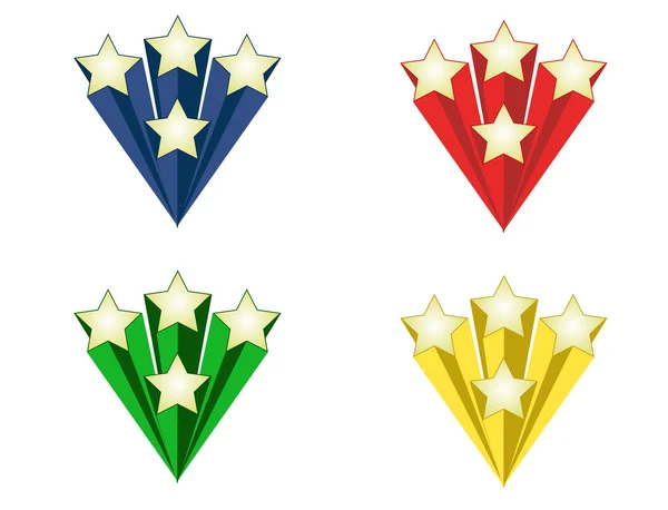Different 3d color stars — Φωτογραφία Αρχείου