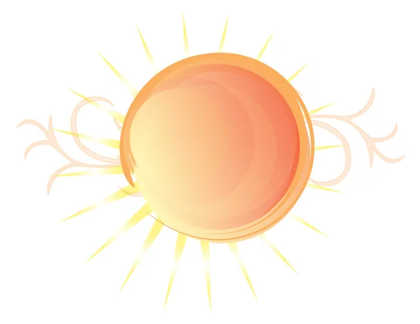 Иллюстрация логотипа солнца на белом фоне . — стоковое фото