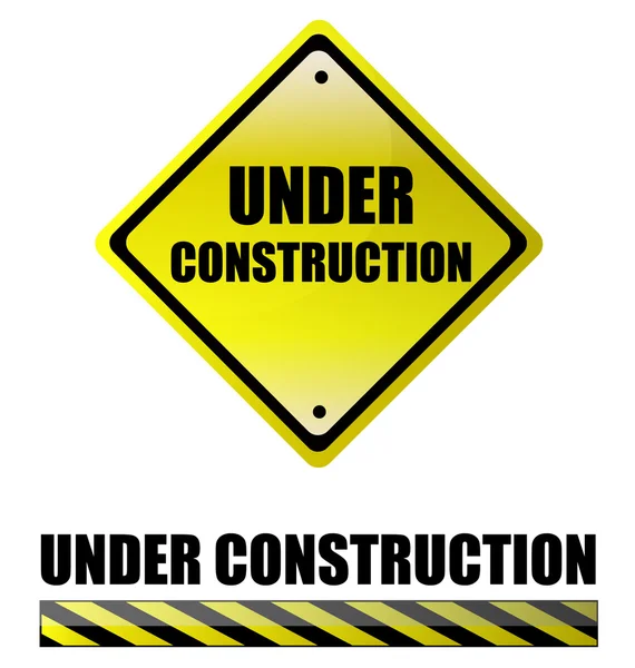 Under construction signs file also available — Stock Photo, Image