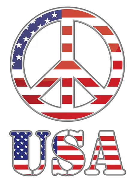 Stati Uniti segno di pace su sfondo bianco file disponibile — Foto Stock