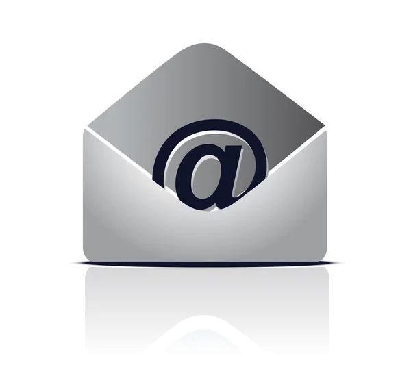 Sobre signo de correo electrónico aislado en el archivo blanco disponible —  Fotos de Stock