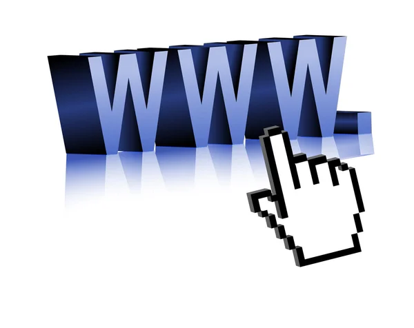Internet-Technologie-Konzept www und Cursor-Datei verfügbar — Stockfoto