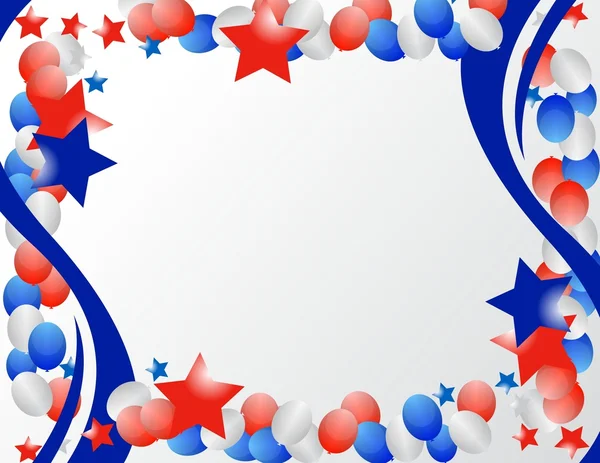 Illustrated stars and ribbons for patriotic background — Stock Photo, Image