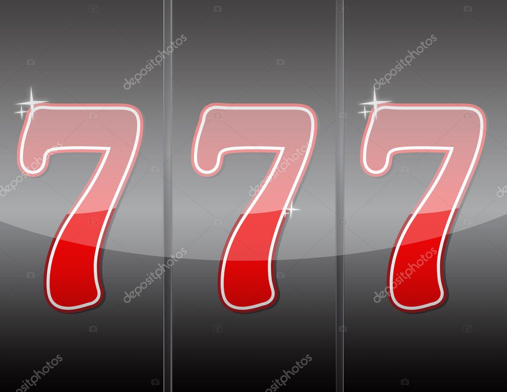 777. Winning in slot machine illustration design — Stock Photo ...