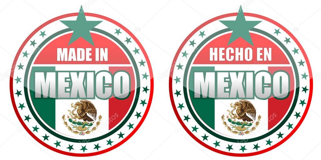 Made in Mexico stamp isolated over a white background.