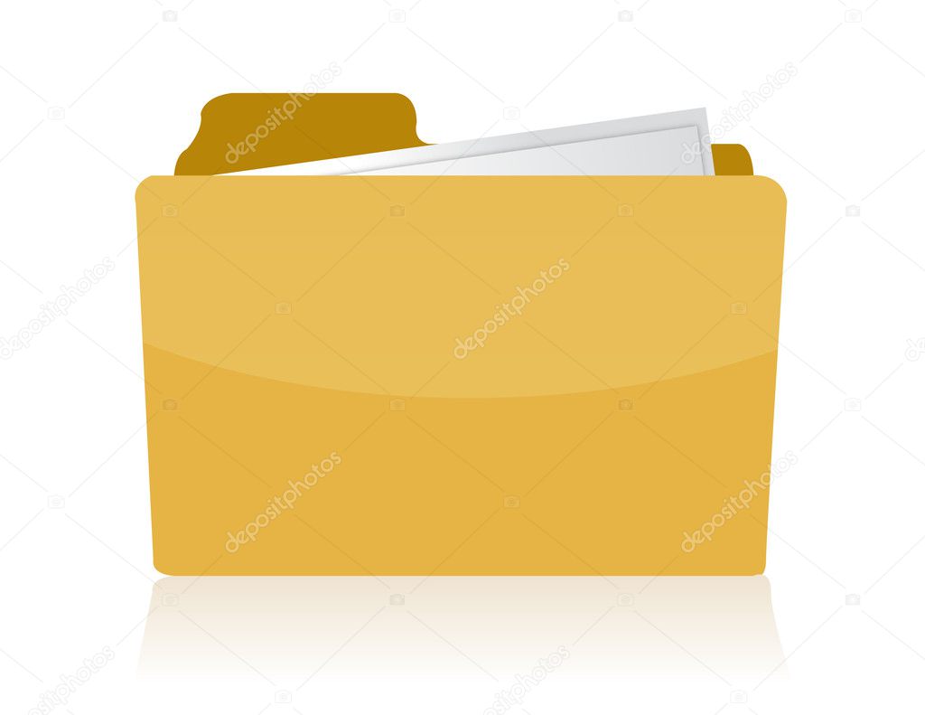 documents inside a folder illustration design