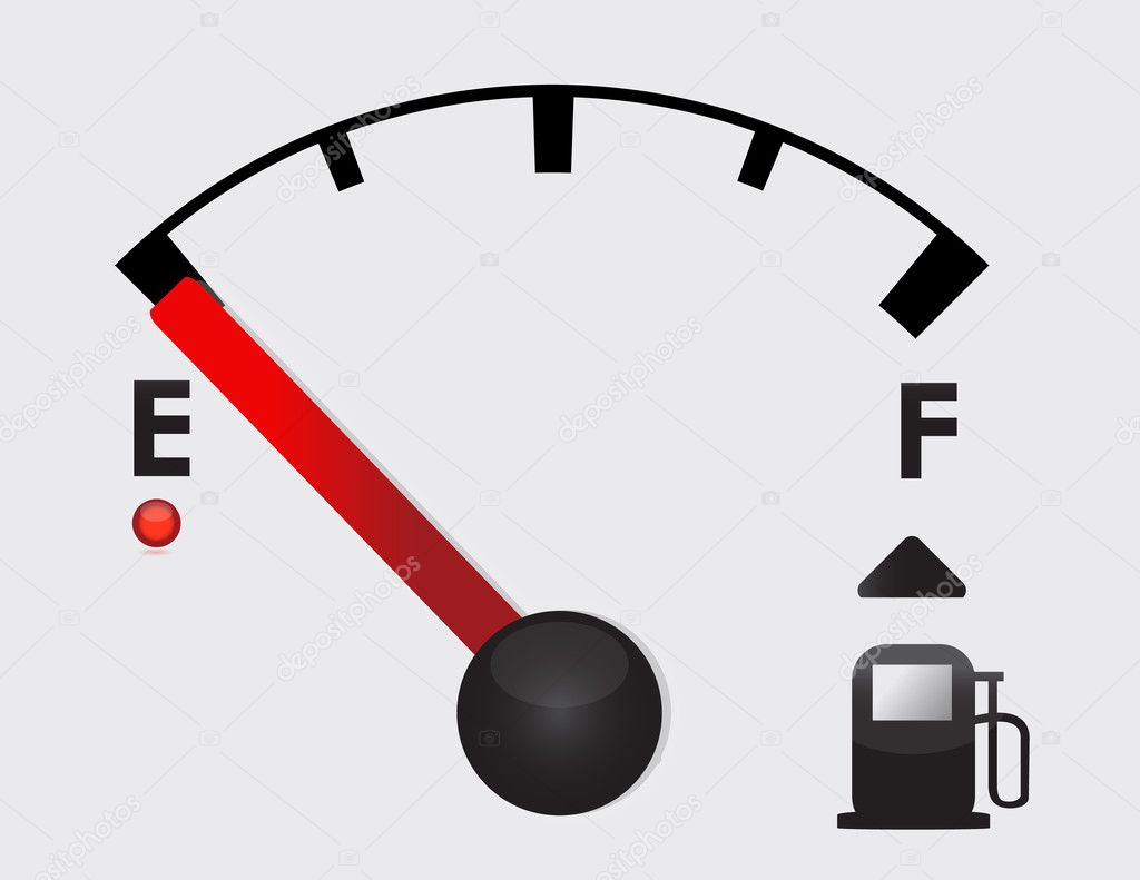 Empty Gas Tank Illustration — Stock Photo © alexmillos #6414372