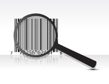 Scanning upc code illustration design over a light gray background clipart