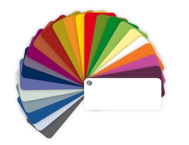 Illustration of a color guide with shades over white clipart