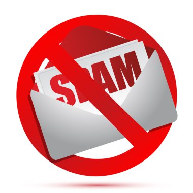 No more spam concept illustration design over white clipart