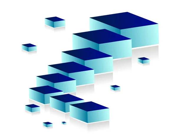 Diseño de ilustración de bloques de construcción 3d sobre un fondo blanco — Foto de Stock