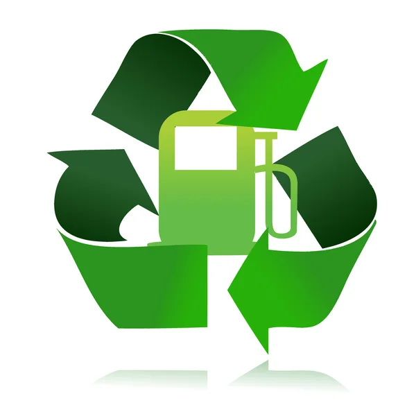 Eco brandstof recycle illustratie ontwerp op een witte achtergrond — Stockfoto