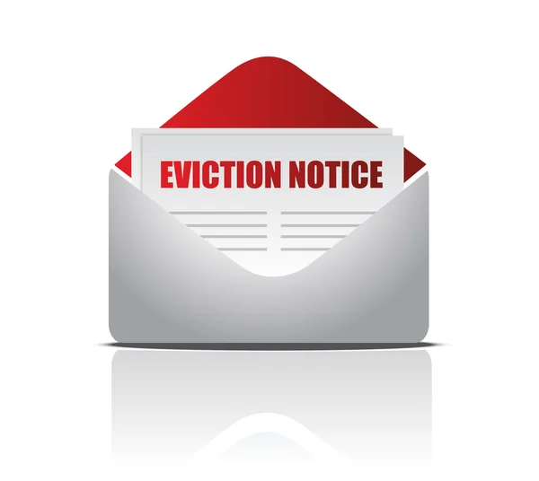 Eviction aviso carta ilustração design sobre branco — Fotografia de Stock