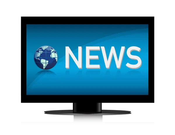 Illustration of TV showing NEWS on screen illustration design — Stock Photo, Image