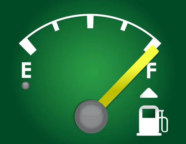 Detaljerad gas gage illustration design isolerad på en grön bakgrund — Stockfoto