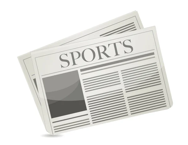 Design de ilustração de jornal de esportes sobre um fundo branco — Fotografia de Stock