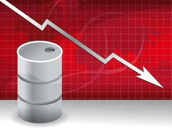 Preço do petróleo caindo ilustração conceito — Fotografia de Stock