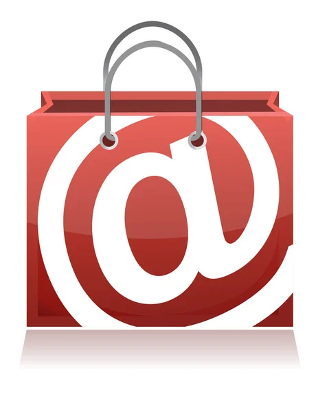 E-Commerce Concetto shopping bag illustrazione design — Foto Stock