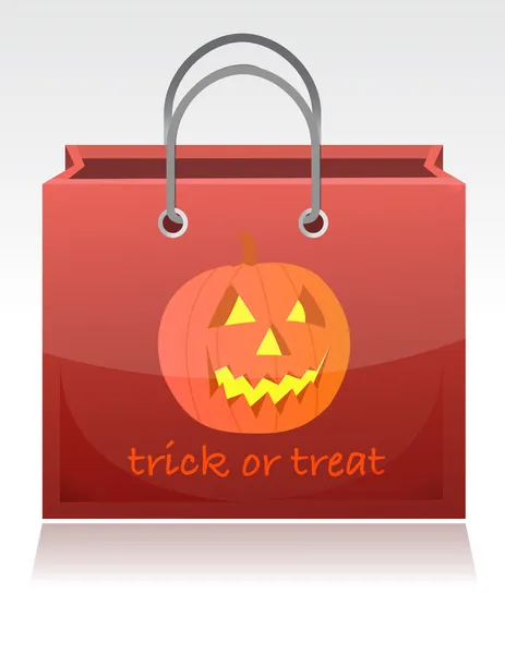 Halloween-Trick oder Behandlung Tasche Illustration Design — Stockfoto