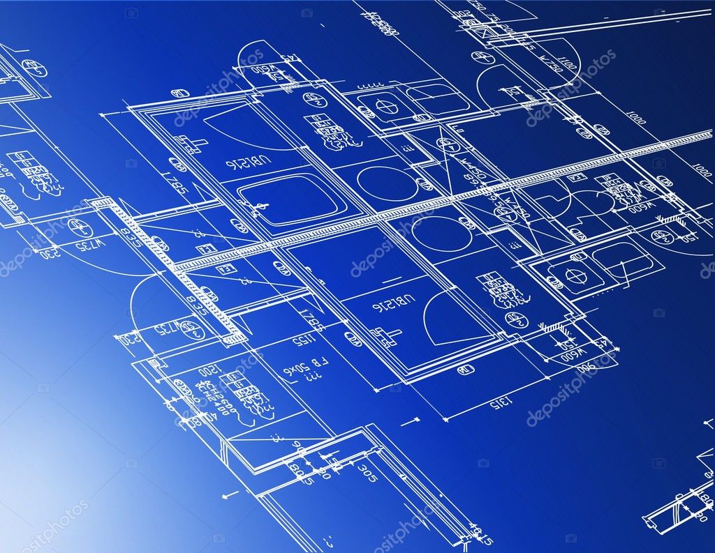 Sample of architectural blueprints over a blue background / Blueprint Stock  Photo by ©alexmillos 6422987