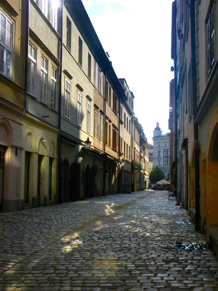 Starożytne wąskie starego miasta ulica — Zdjęcie stockowe