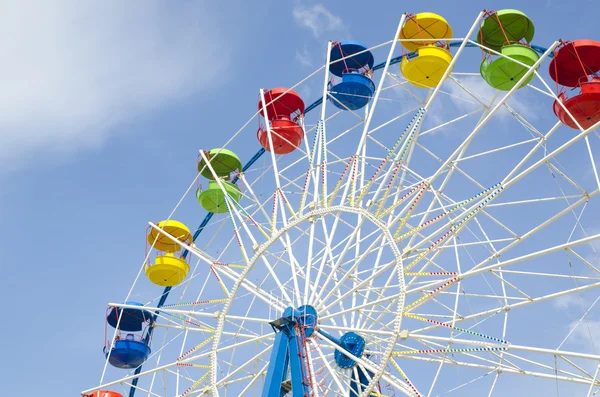 Ferris wheel detail on a blue sky Stock Picture