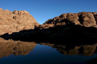 Wonderful lake in the desert of Sinai clipart