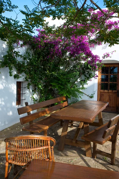 Śródziemnomorski dom w ibiza — Zdjęcie stockowe