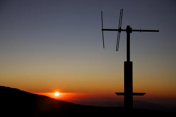 エトナ山に沈む夕日 — ストック写真