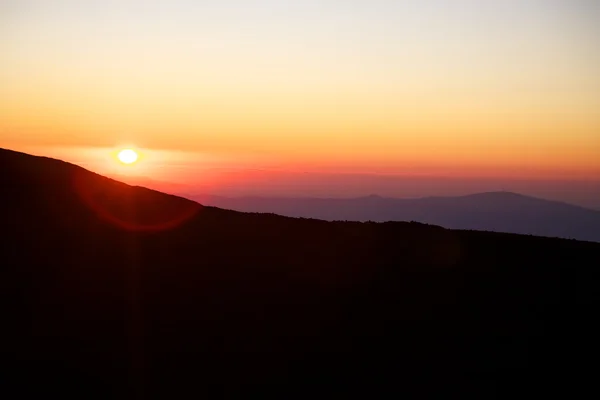 Zachód słońca na etna — Zdjęcie stockowe