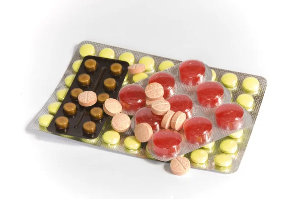 Tabletter i förpackningar — Stockfoto