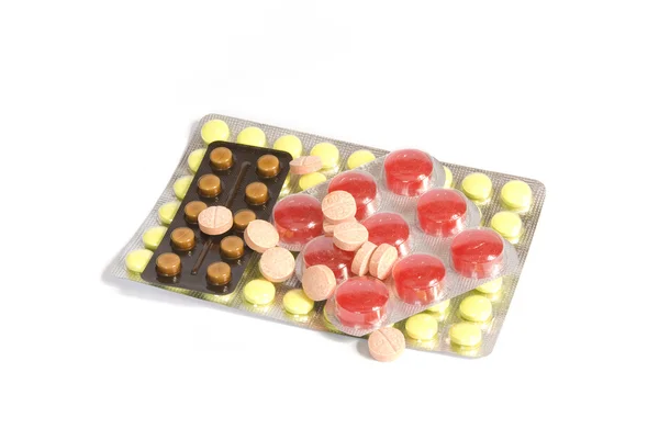 Tablety v baleních — Stock fotografie