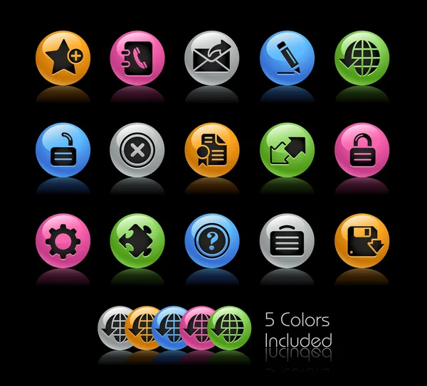 Web 2.0 simgeleri / / jel renk serisi — Stok fotoğraf