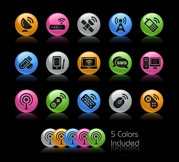 Kablosuz ve iletişim / / jel renk serisi — Stok fotoğraf