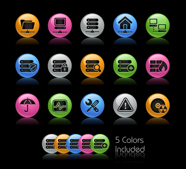 Network, Server & Hosting // Gel Color Series — Stock Photo, Image