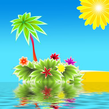 soyut çerçeve uygulamalı çiçek