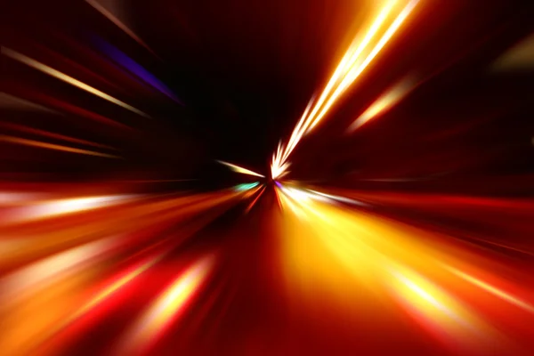 Abstract acceleration speed motion on night road — Stock Photo, Image